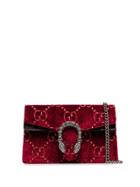 Gucci Super Mini Dionysus Gg Velvet Bag - Red