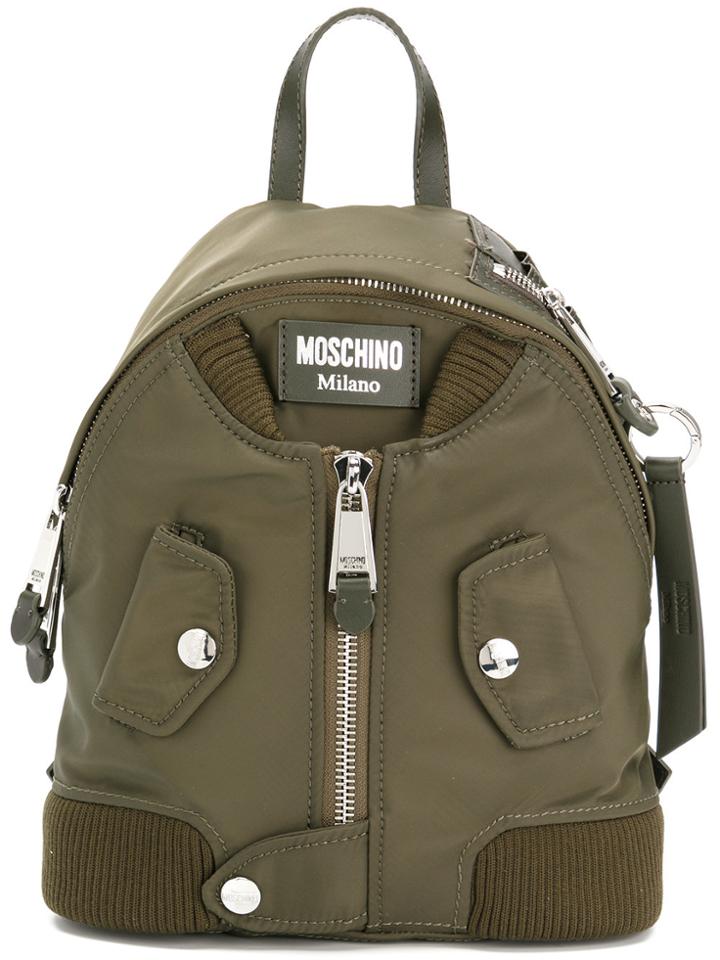 Moschino Bomber Jacket Backpack - Green