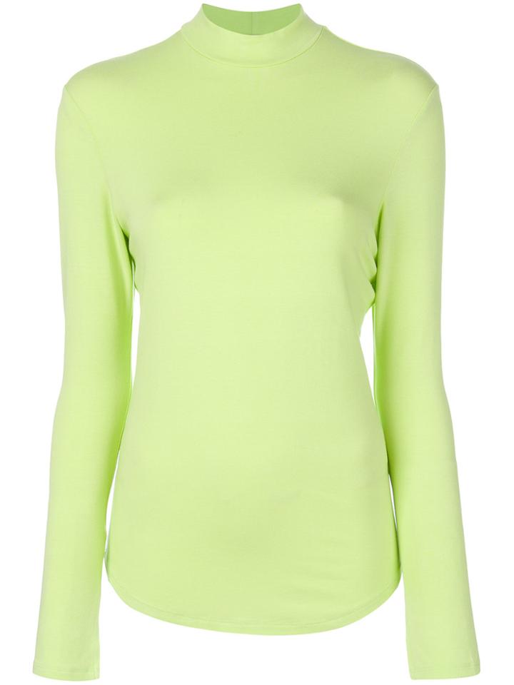Nomia High Neck Top - Yellow & Orange
