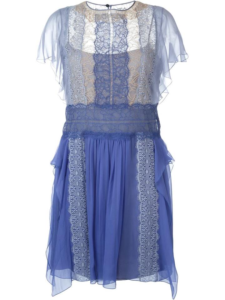 Alberta Ferretti Tonal Lace Dress