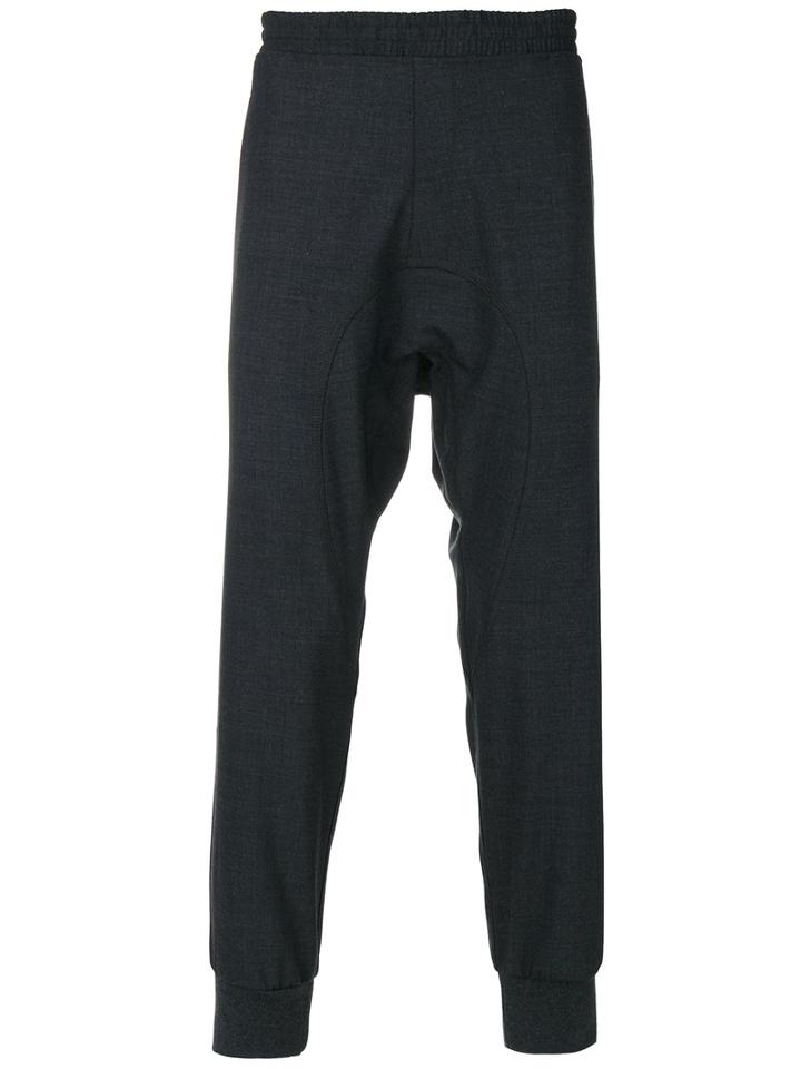 Neil Barrett - Drop-crotch Trousers - Men - Cotton/polyester/spandex/elastane/virgin Wool - 50, Grey, Cotton/polyester/spandex/elastane/virgin Wool