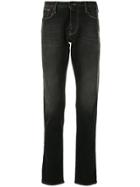 Emporio Armani High Rise Straight Leg Jeans - Grey