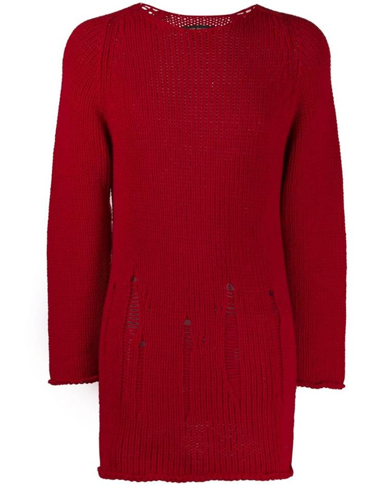 Comme Des Garçons Pre-owned 2003 Oversized Red Jumper