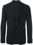 Z Zegna Two Button Blazer, Men's, Size: 54, Black, Cupro/wool