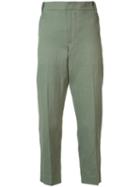 Vince - Cropped Pants - Women - Cotton/linen/flax/lyocell - 6, Green, Cotton/linen/flax/lyocell