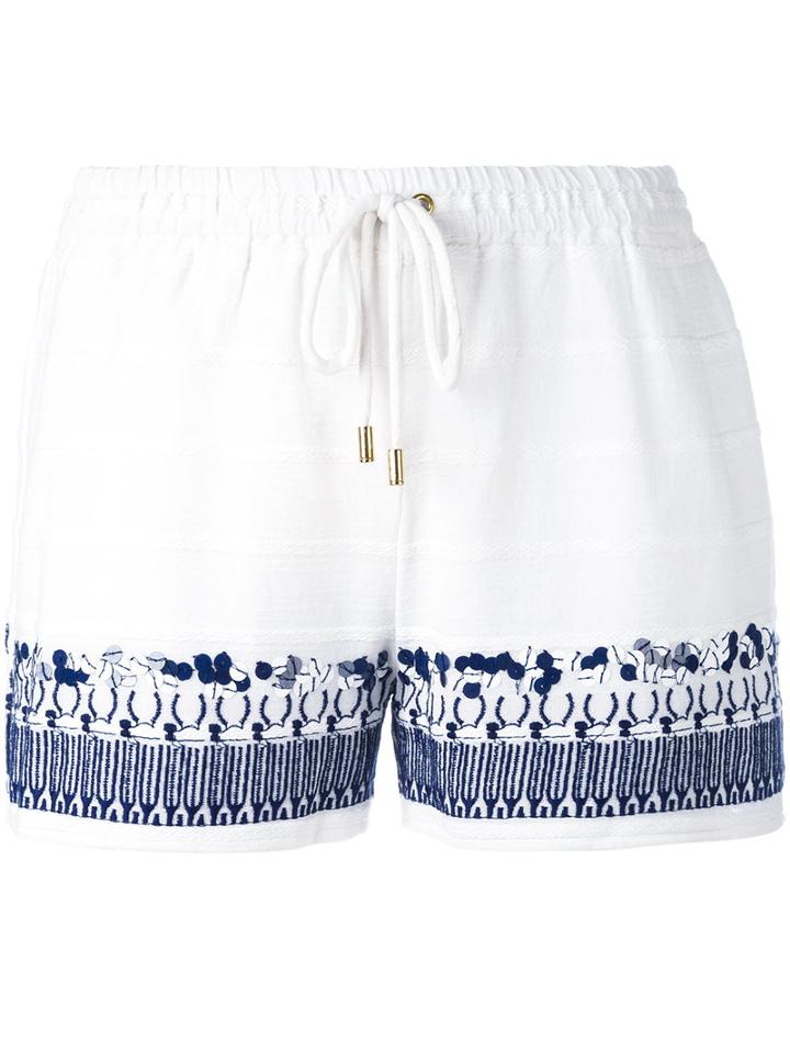 Michael Michael Kors - Embroidery Shorts - Women - Cotton - Xs, White, Cotton