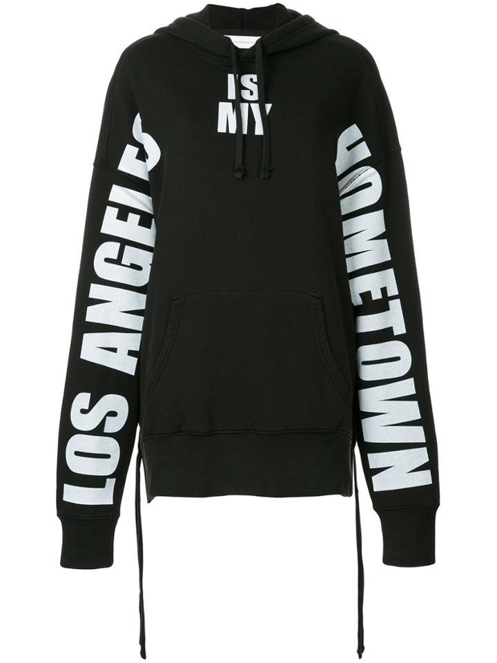 Faith Connexion La Is My Hometown Oversized Hoodie - Black