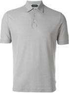 Zanone Classic Polo Shirt, Men's, Size: 48, Grey, Cotton