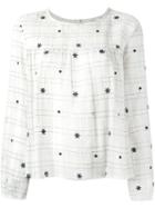 Vanessa Bruno Athé Three-quarters Sleeve Shift Blouse, Women's, Size: 38, White, Polyester/cotton