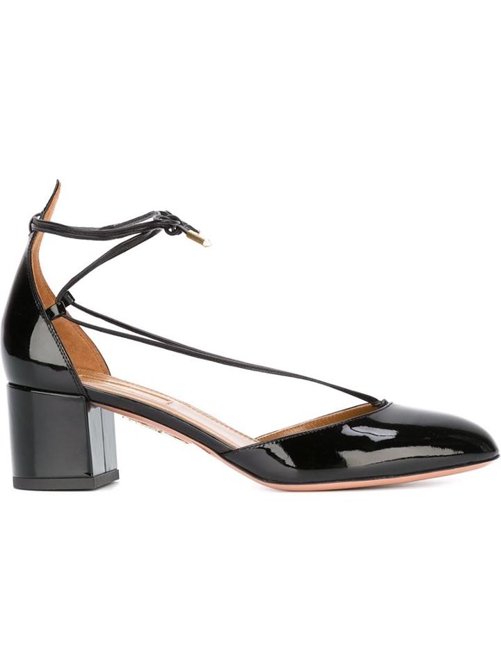 Aquazzura Alexa Pumps, Women's, Size: 39, Black, Patent Leather/leather