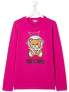 Moschino Kids Teddy Bear Astronaut Top - Pink