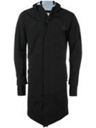 11 By Boris Bidjan Saberi Back Contrast Detailing Coat, Men's, Size: Medium, Black, Polyamide/polyester