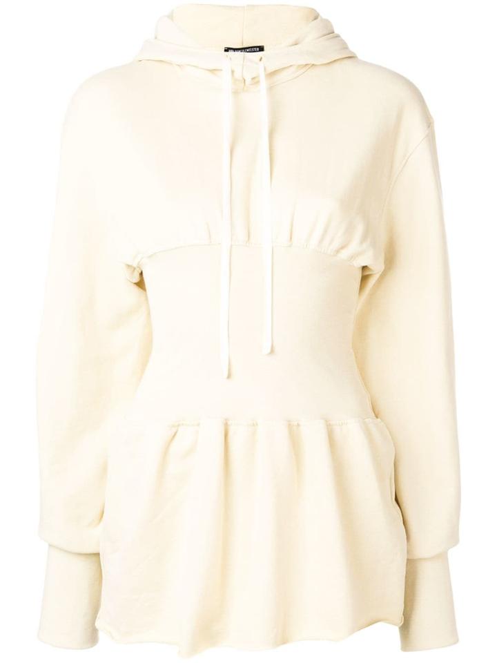 Ann Demeulemeester Fitted Waist Hoodie - Neutrals