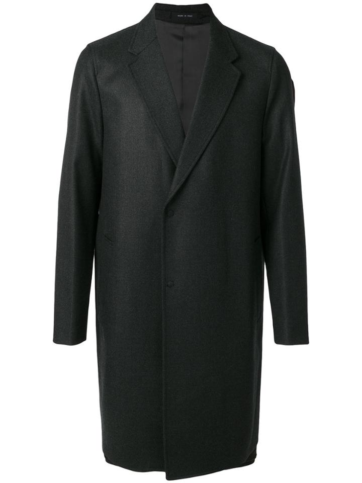 Emporio Armani Single-breasted Coat - Grey