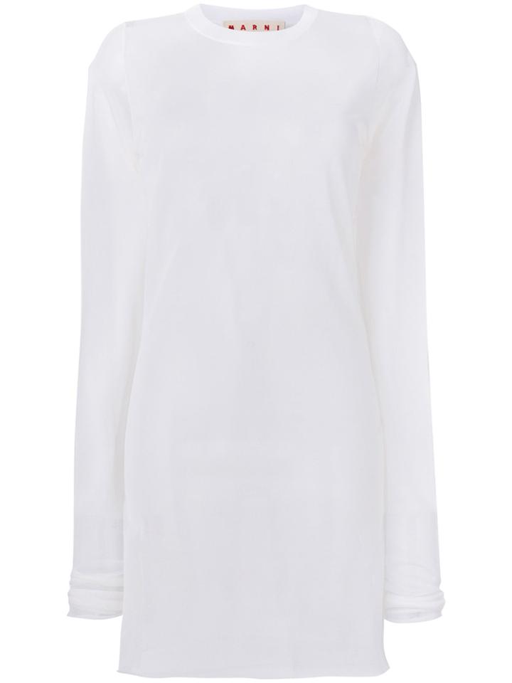 Marni Long Sheer Top - White