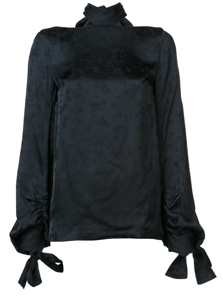 Rosetta Getty Baby's Breath Split-neck Blouse - Blue