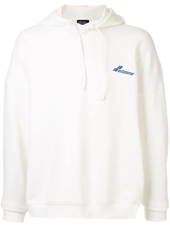 We11done Oversized Logo Hoodie - White