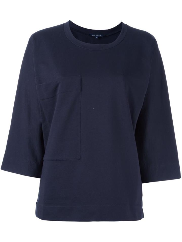 Sofie D'hoore Wide Sleeve Sweatshirt, Women's, Size: 40, Blue, Cotton