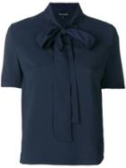 Emporio Armani Tie Neck Blouse - Blue