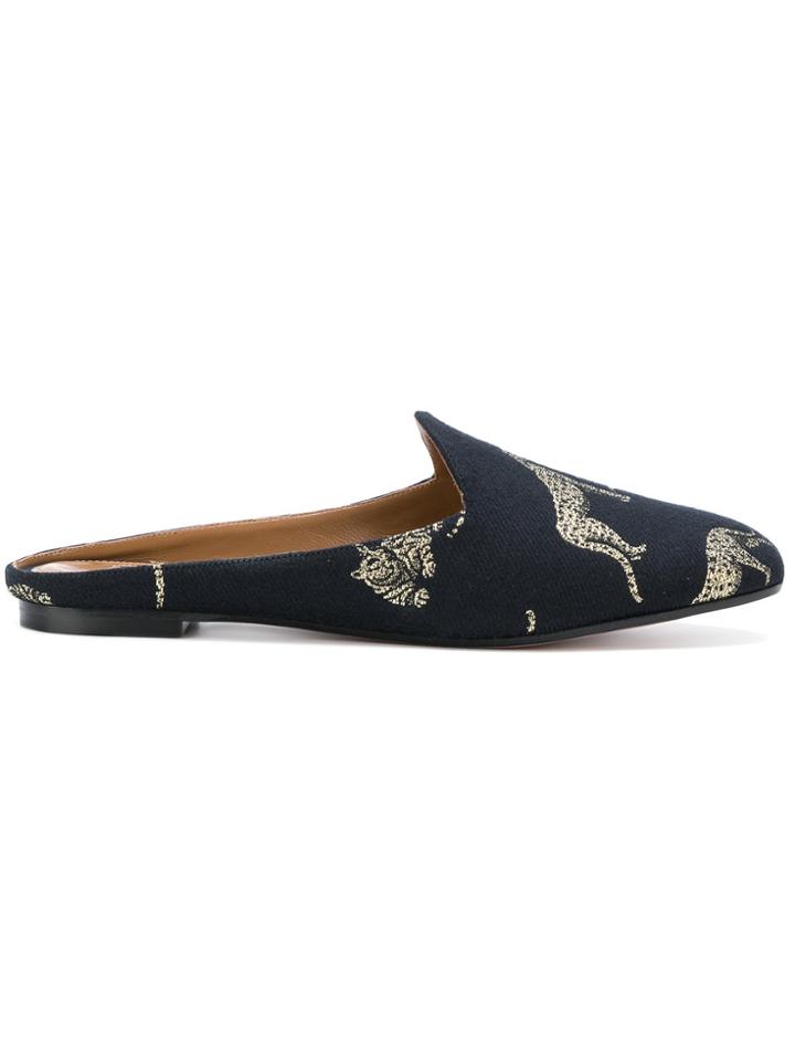 Aquazzura Brando Slippers - Black