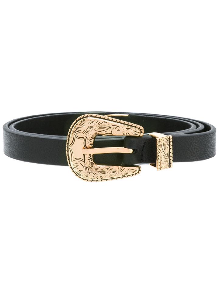 B-low The Belt Buckled Belt, Women's, Size: Medium, Black, Leather