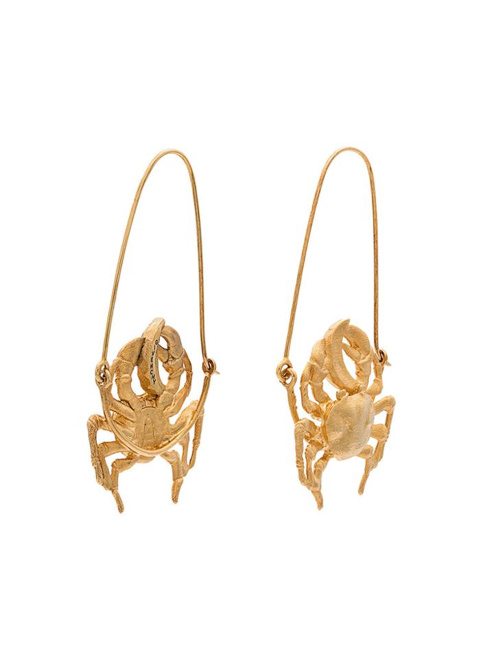 Givenchy Gold Tone Crab Earring - Metallic