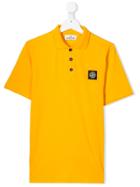 Stone Island Junior Teen Logo Patch Polo Shirt - Yellow