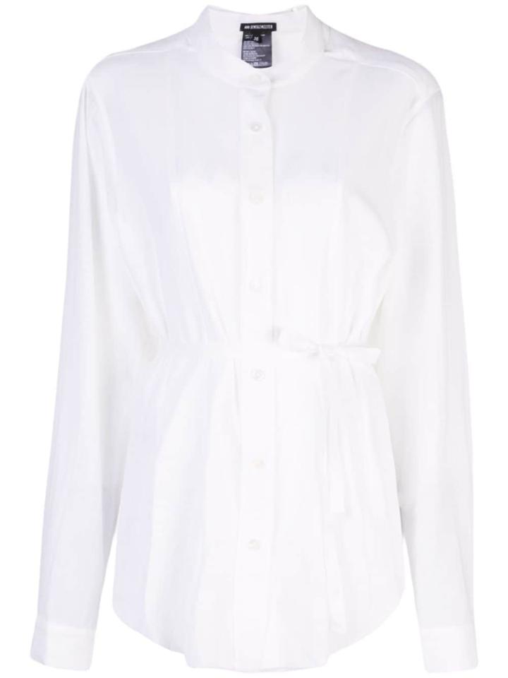 Ann Demeulemeester Ribbon Waist Shirt - White