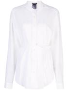 Ann Demeulemeester Ribbon Waist Shirt - White