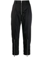 Prada Zipped Cropped Trousers - Black