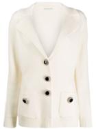 Alessandra Rich Single-breasted Cardigan - White