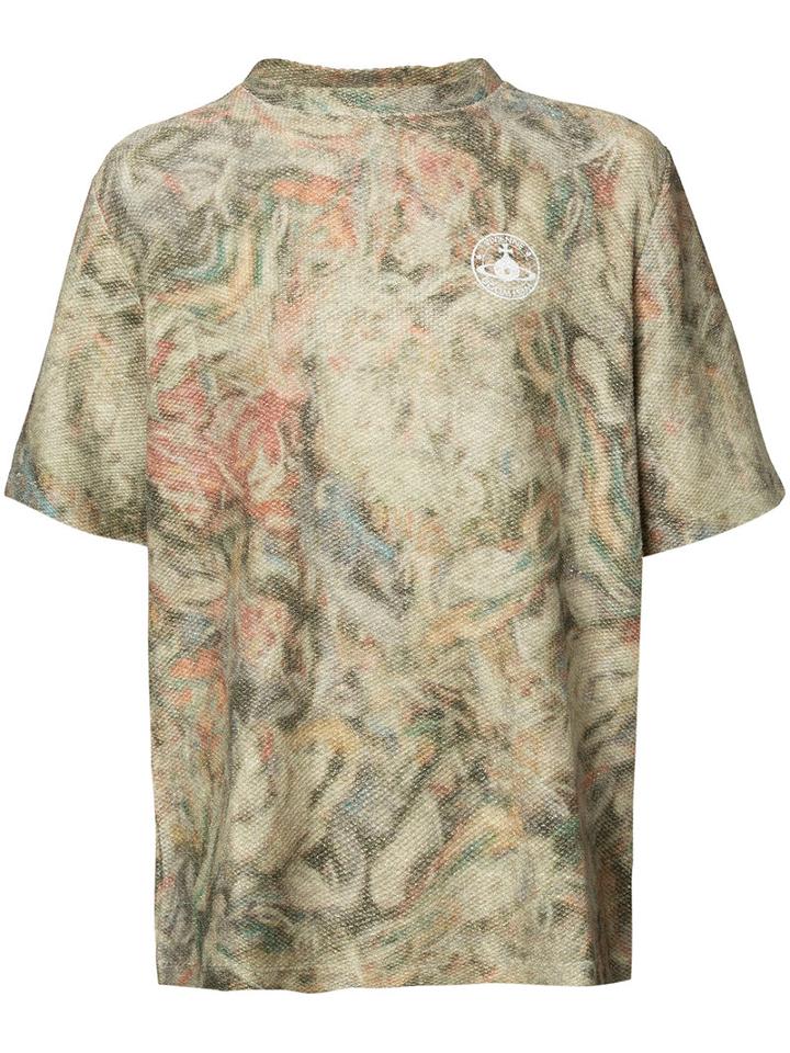 Vivienne Westwood Man Military Mess T-shirt, Men's, Size: Small, Brown, Cotton/polyester/viscose