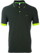 Sun 68 Fluo Detail Polo Shirt, Men's, Size: L, Green, Cotton/spandex/elastane