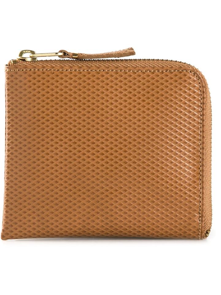Comme Des Garçons Wallet 'luxury Group' Zip-around Purse - Brown