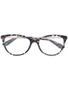 Dolce & Gabbana Eyewear Tortoiseshell Oval Glasses - Black