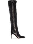Gianvito Rossi Crinkle-effect 85mm Heeled Boots - Black