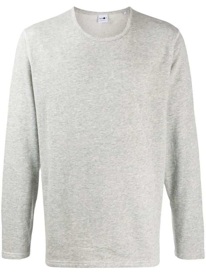 Nn07 George Mottled Sweatshirt - Grey