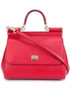 Dolce & Gabbana 'sicily' Tote, Women's, Red, Leather/metal (other)