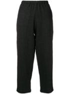Apuntob Cropped Tapered Trousers - Black