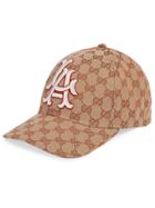 Gucci Baseball Hat With La Angels&trade; Patch - Brown