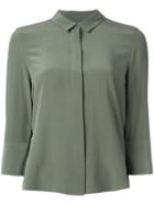 Equipment Three-quarter Sleeve Shirt, Women's, Size: Small, Green, Silk