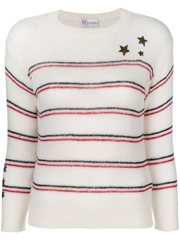 Red Valentino Star Embroidered Jumper - Nude & Neutrals