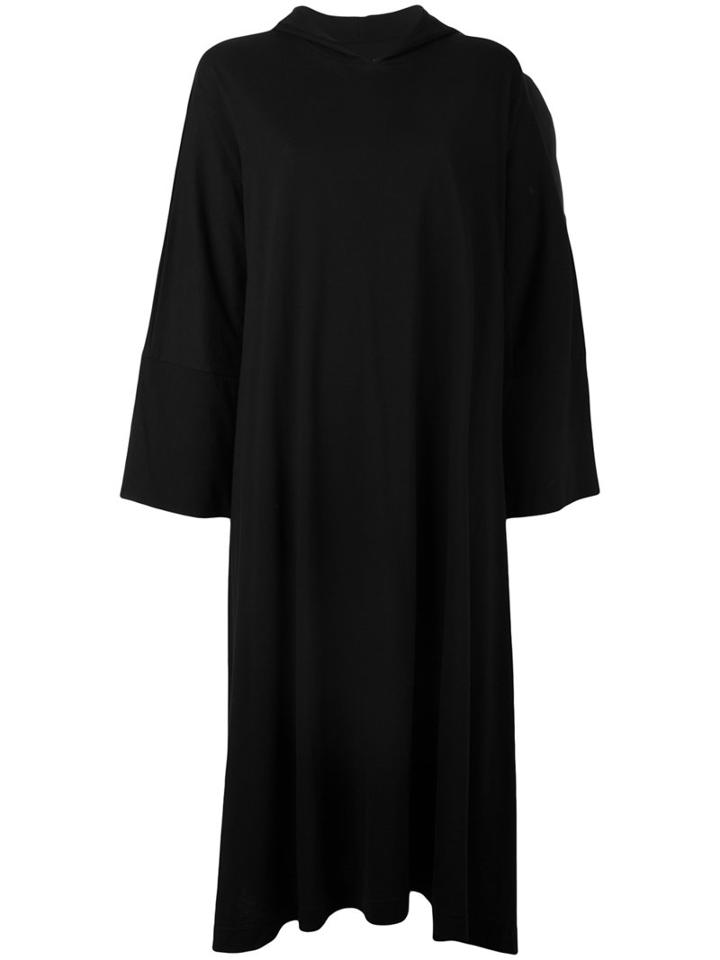 Yohji Yamamoto - Shadow Hood Dress - Women - Cotton - Ii, Black, Cotton