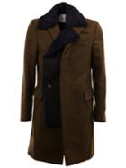 Sacai Off-centre Fastening Coat