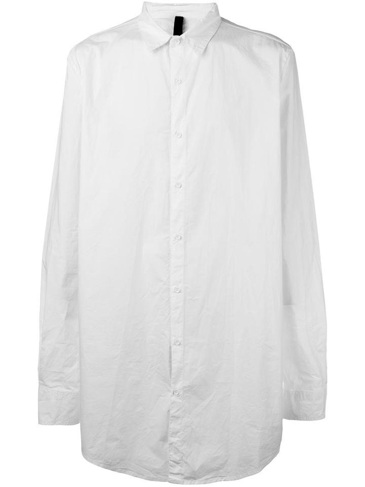 Poème Bohémien Loose-fit Long Shirt, Men's, Size: 48, White, Cotton/spandex/elastane