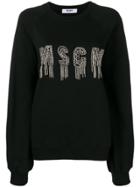 Msgm Chain Logo Sweatshirt - Black