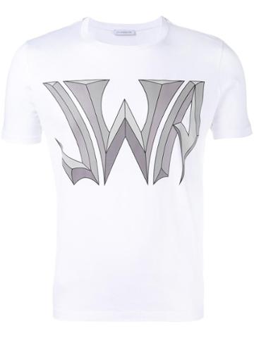 J.w.anderson Logo Print T-shirt, Size: Medium, White, Cotton