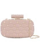 Valentino Rockstud Clutch Bag - Nude & Neutrals