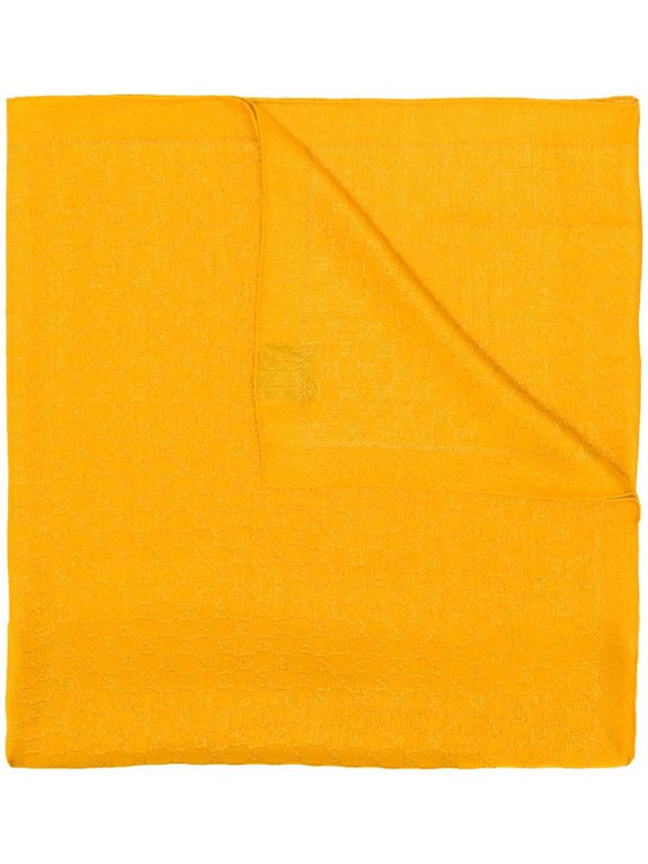 Gucci Lurex Gg Jacquard Stole - Yellow