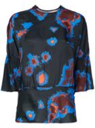 Abstract Print Blouse - Women - Cupro - One Size, Black, Cupro, Theatre Products